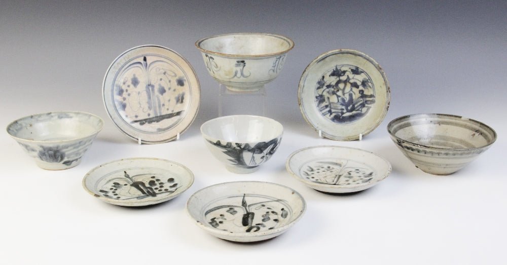 Large collection of Chinese shipwreck cargo wares, Ming dynasty and later — detail 1