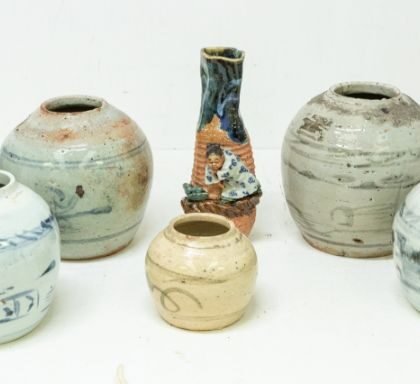 Collection of Chinese blue and white ginger jars, Qing dynasty, 19th century