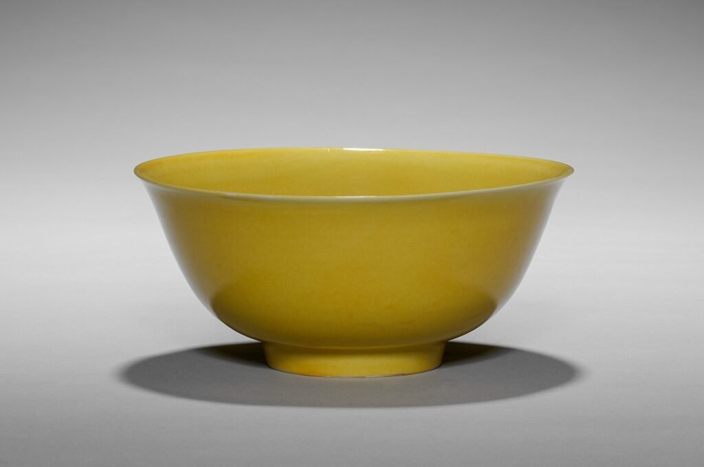 Imperial yellow glazed bowl, Jingdezhen, Zhengde mark and period 1505 to 1521. Cleveland Museum of Art, accession 2020.180.